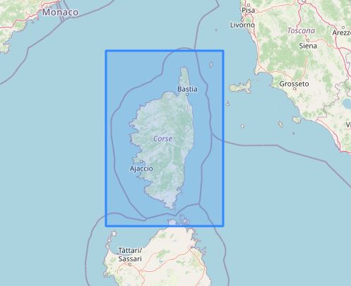 Carte murale en relief - Corse et ses fonds marins - 41 cm x 61 cm | 3D Map carte en relief 3D Map