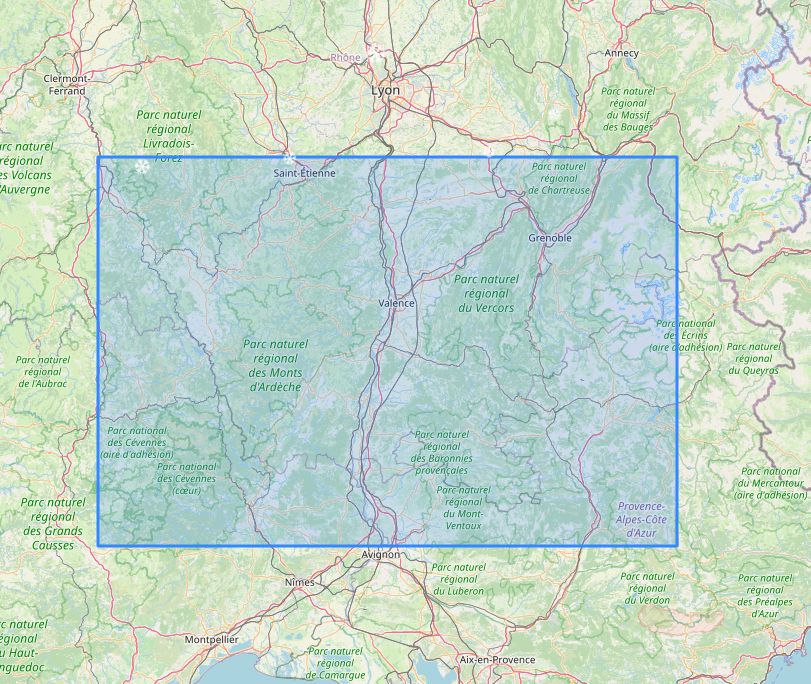 Carte murale en relief - Drôme & Ardèche - 61 cm x 41 cm | 3D Map carte en relief 3D Map 