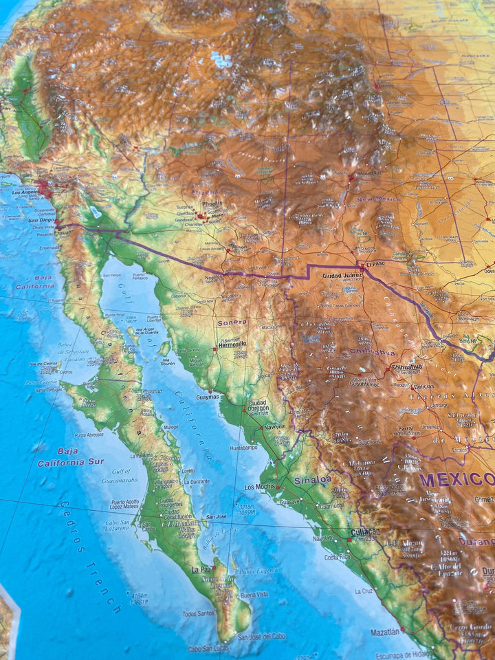 Carte murale en relief - États-Unis (en anglais) - 77 x 57 cm | Georelief carte en relief Georelief 