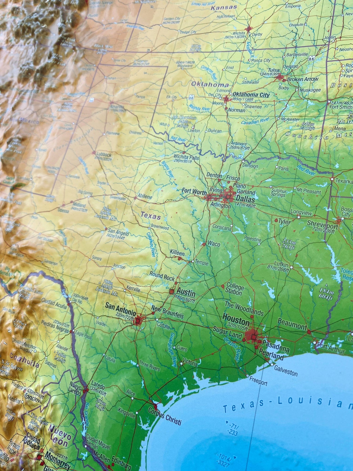 Carte murale en relief - États-Unis (en anglais) - 77 x 57 cm | Georelief carte en relief Georelief 