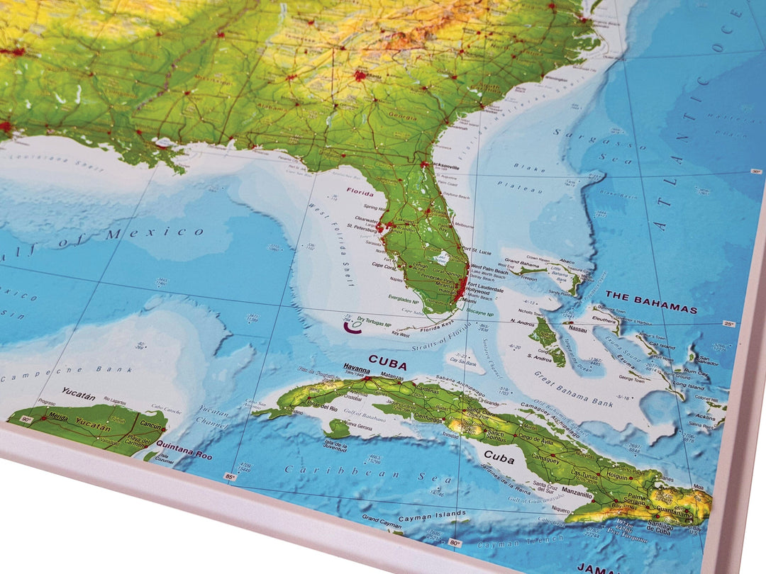 Carte murale en relief - États-Unis (en anglais) - 77 x 57 cm | Georelief carte en relief Georelief 