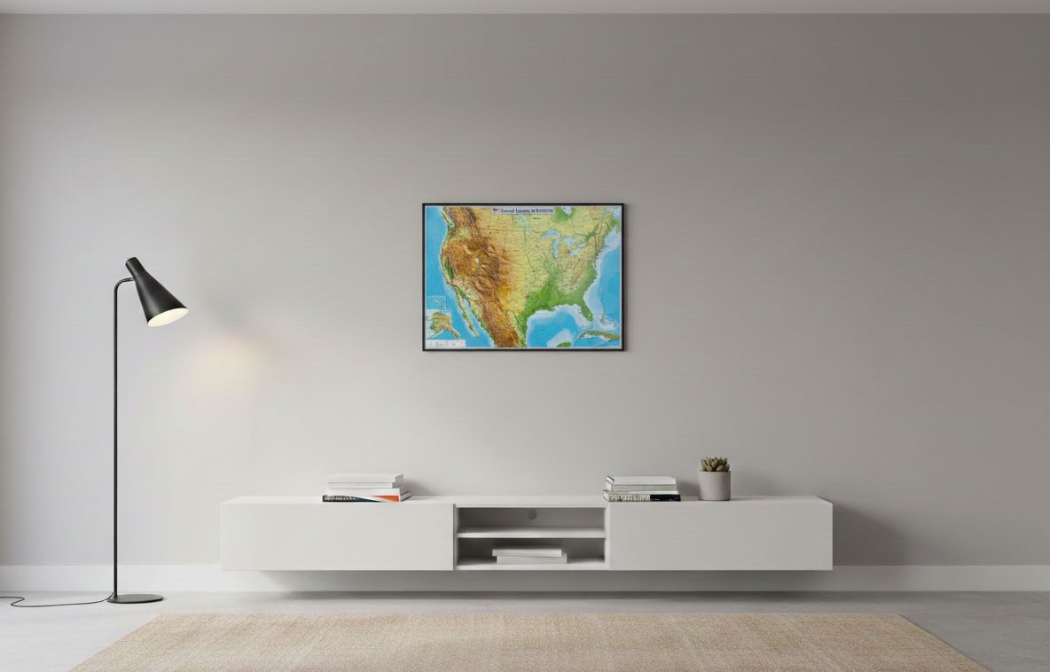 Carte murale en relief - États-Unis (en anglais) - 77 x 57 cm | Georelief carte en relief Georelief 