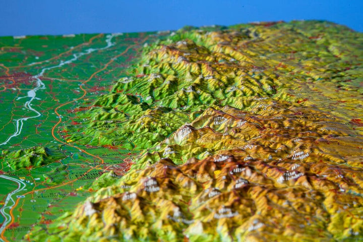 Carte murale en relief - Forêt Noire - 77 x 57 cm | Georelief carte en relief Georelief 