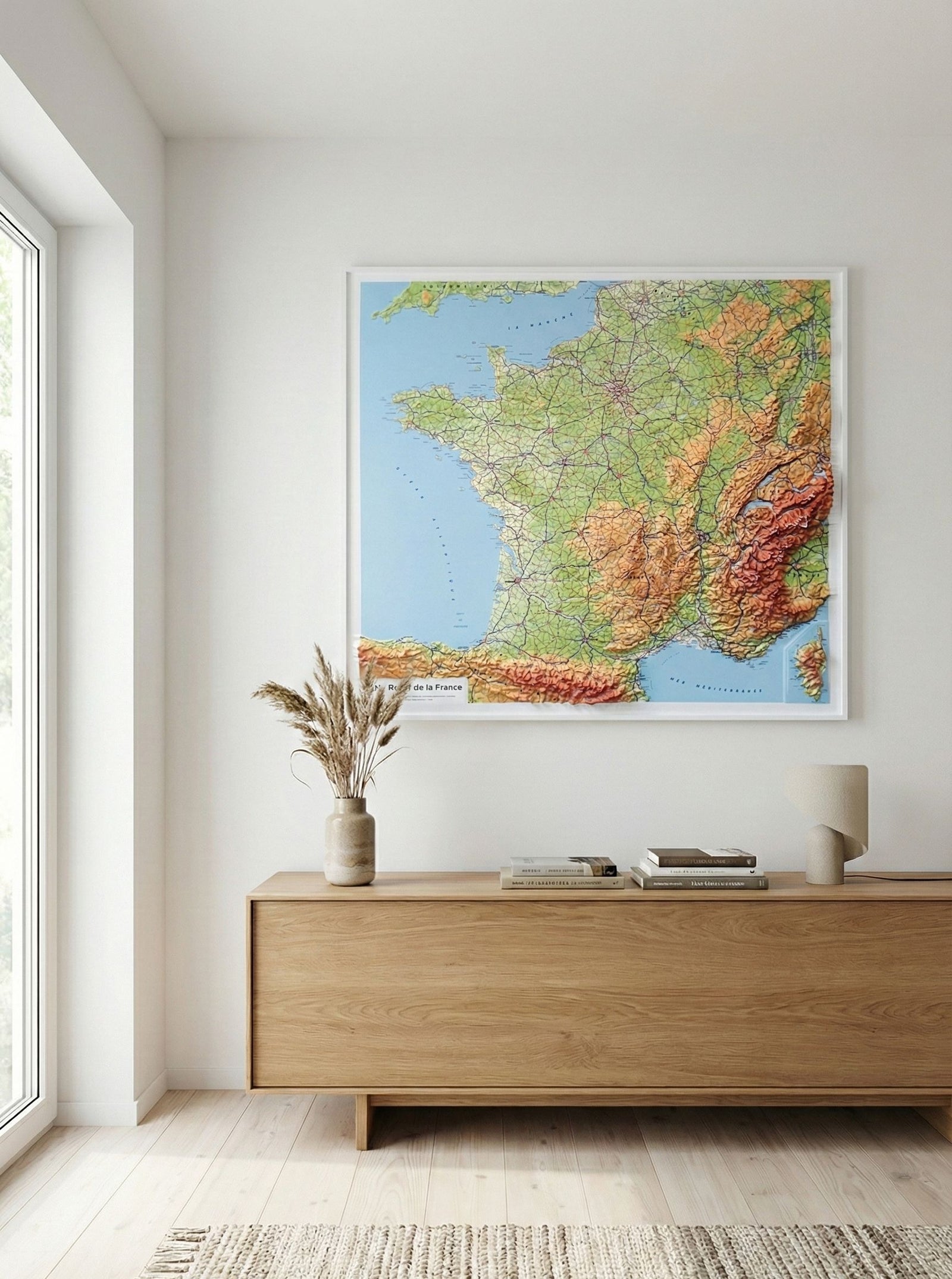 Carte murale en relief - France - 92 x 102 cm | IGN carte en relief IGN 