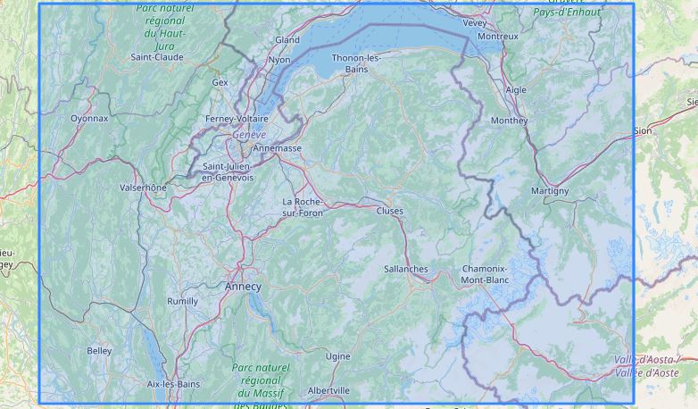 Carte murale en relief - Haute-Savoie - 61 cm x 41 cm | 3D Map carte en relief 3D Map