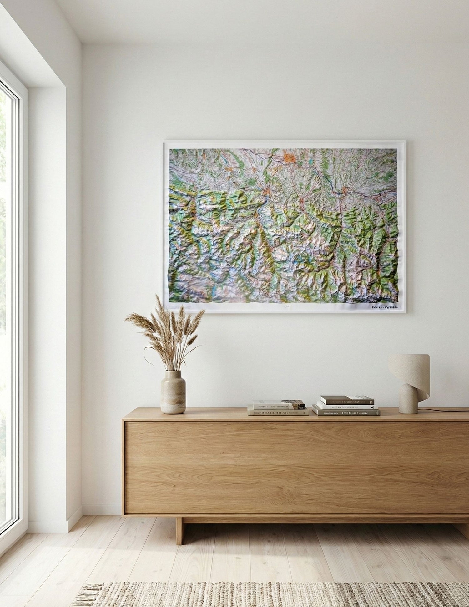 Carte murale en relief - Hautes Pyrénées - 113 x 80 cm | IGN carte en relief IGN 