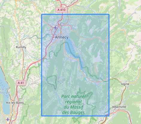 Carte murale en relief - Lac d'Annecy - 19,5 cm x 29,5 cm | 3D Map carte en relief 3D Map