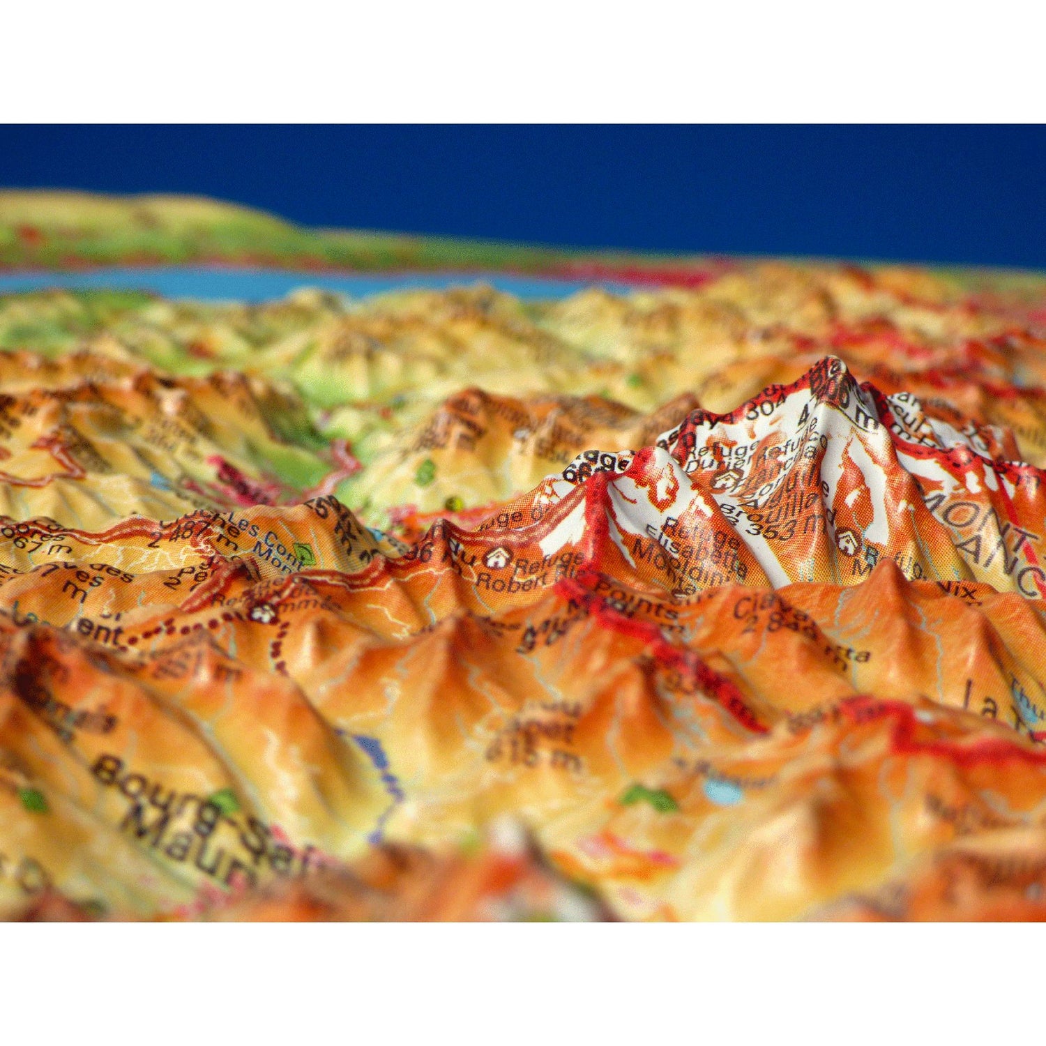 Carte murale en relief - les deux Savoies - 41 cm x 61 cm | 3D Map carte en relief 3D Map 