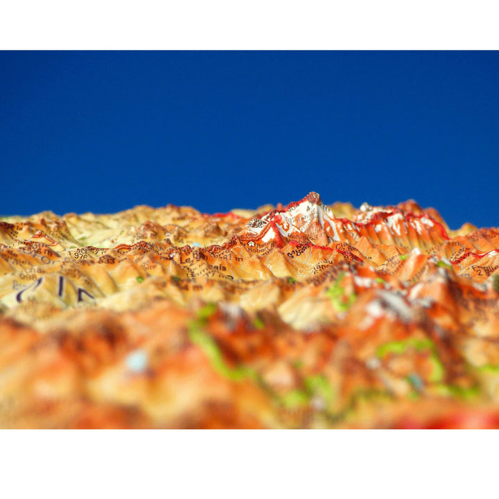 Carte murale en relief - les deux Savoies - 41 cm x 61 cm | 3D Map carte en relief 3D Map 