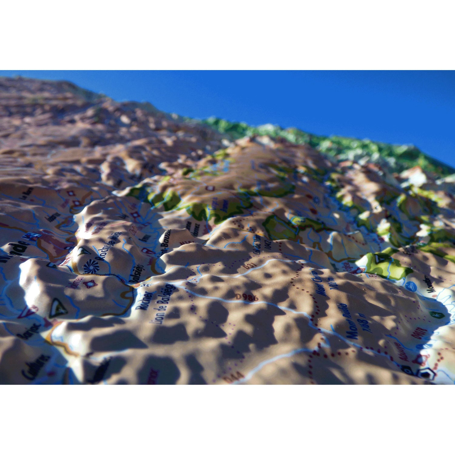 Carte murale en relief - Lozère - 61 cm x 41 cm | 3D Map carte en relief 3D Map