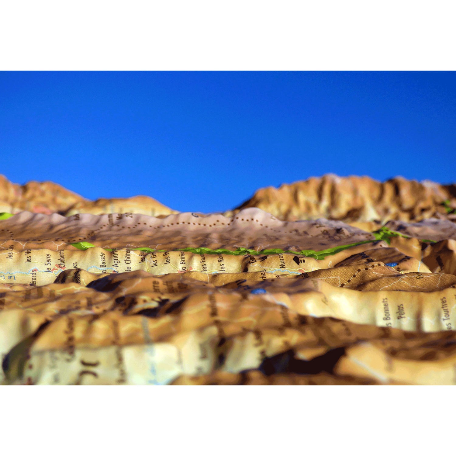 Carte murale en relief - Massif du Vercors - 41 cm x 61 cm | 3D Map carte en relief 3D Map