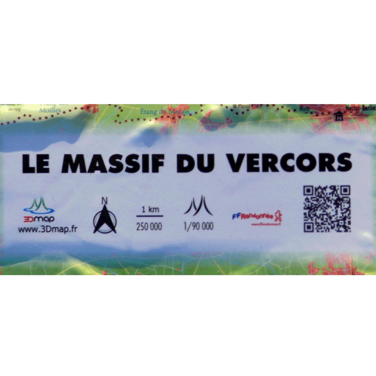 Carte murale en relief - Massif du Vercors - 41 cm x 61 cm | 3D Map carte en relief 3D Map