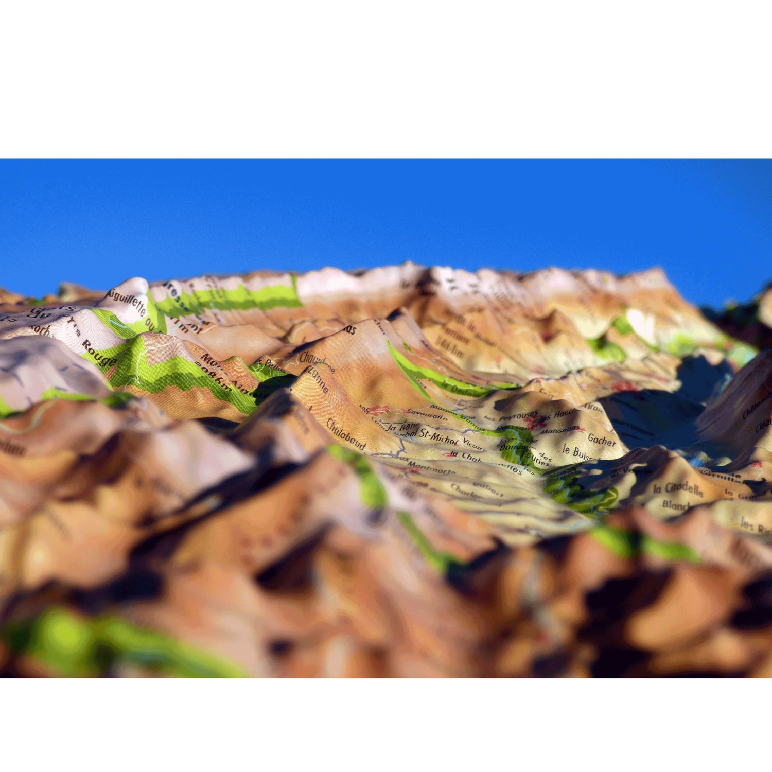 Carte murale en relief - Massif du Vercors - 41 cm x 61 cm | 3D Map carte en relief 3D Map