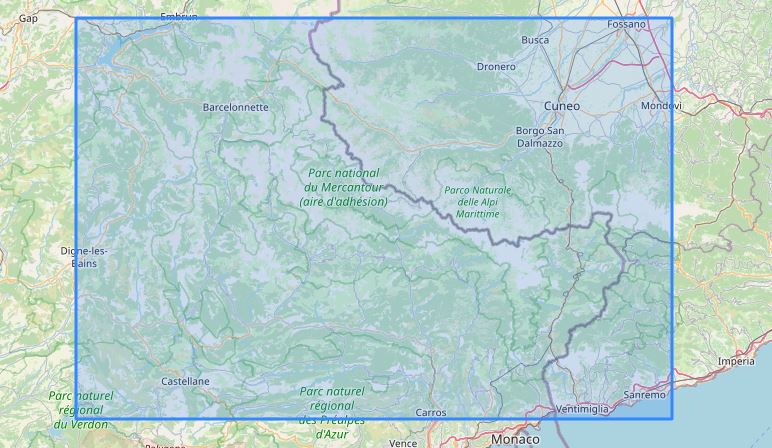 Carte murale en relief - Mercantour - 61 cm x 41 cm | 3D Map carte en relief 3D Map