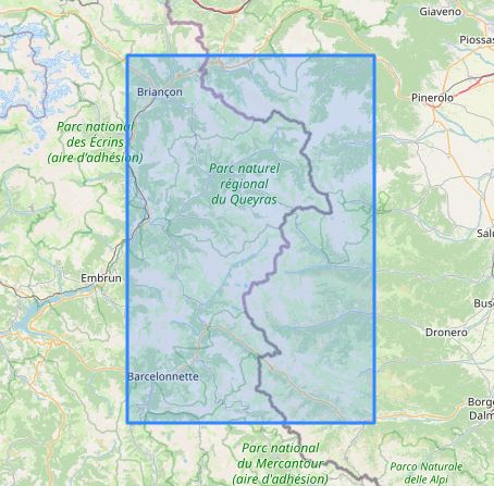 Carte murale en relief - Parc Naturel Régional du Queyras-Ubaye - 41 cm x 61 cm | 3D Map carte en relief 3D Map