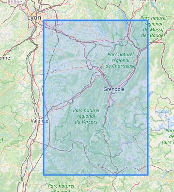 Carte murale en relief - Parc naturels régionaux du Vercors et de la Chartreuse - 41 cm x 61 cm | 3D Map carte en relief 3D Map