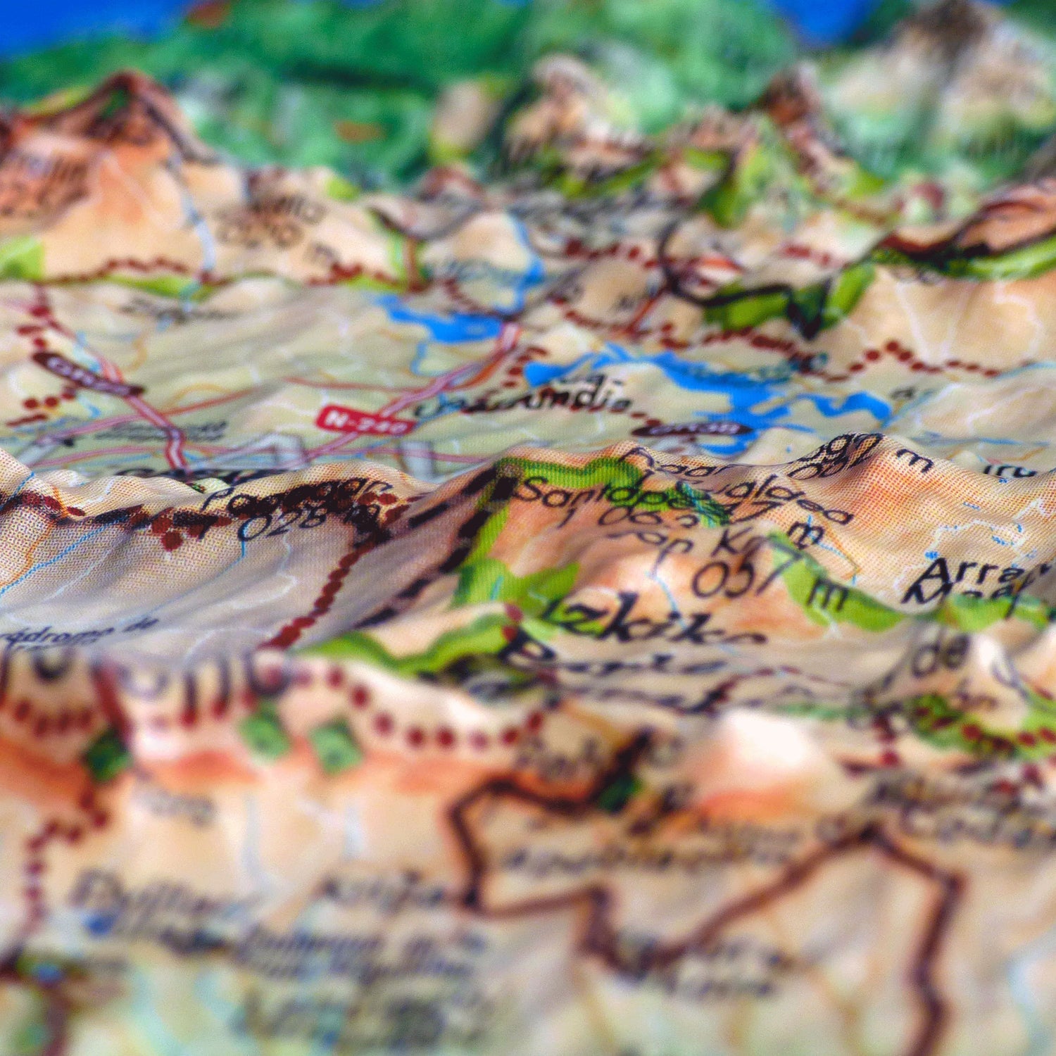 Carte murale en relief - Pays Basque - 61 x 41 cm | 3D Map carte en relief 3D Map 