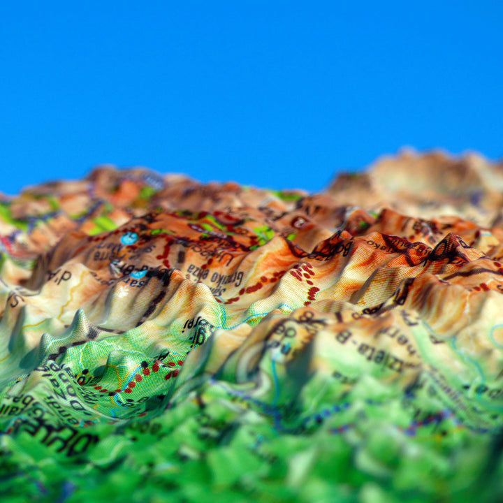 Carte murale en relief - Pays Basque - 61 x 41 cm | 3D Map carte en relief 3D Map 