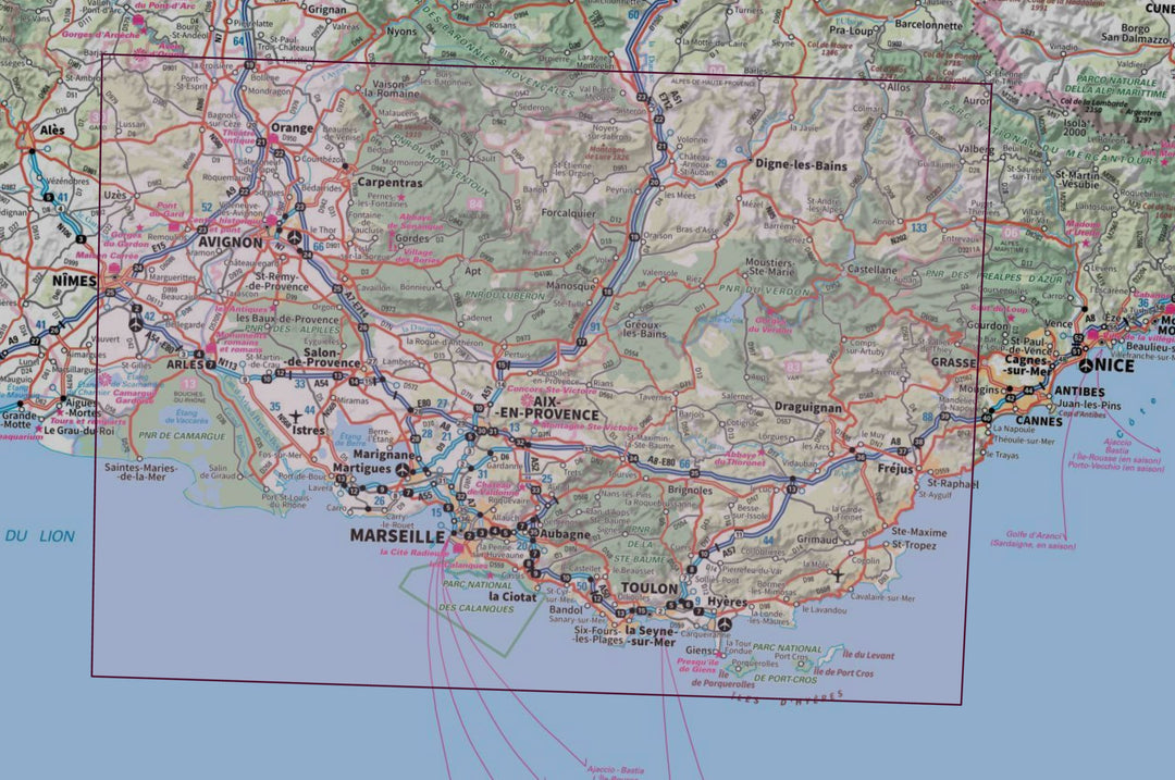Carte murale en relief - Provence - 113 x 80 cm | IGN carte en relief IGN 