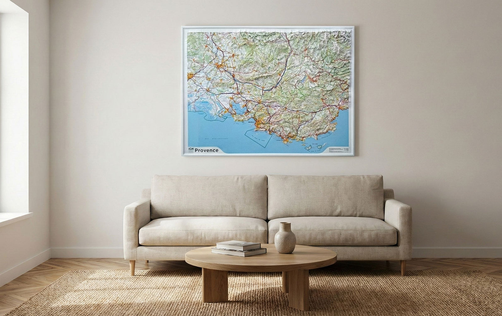 Carte murale en relief - Provence - 113 x 80 cm | IGN carte en relief IGN 