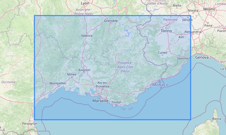 Carte murale en relief - Provence-Alpes-Côte d'Azur (PACA) - 61 cm x 41 cm | 3D Map carte en relief 3D Map