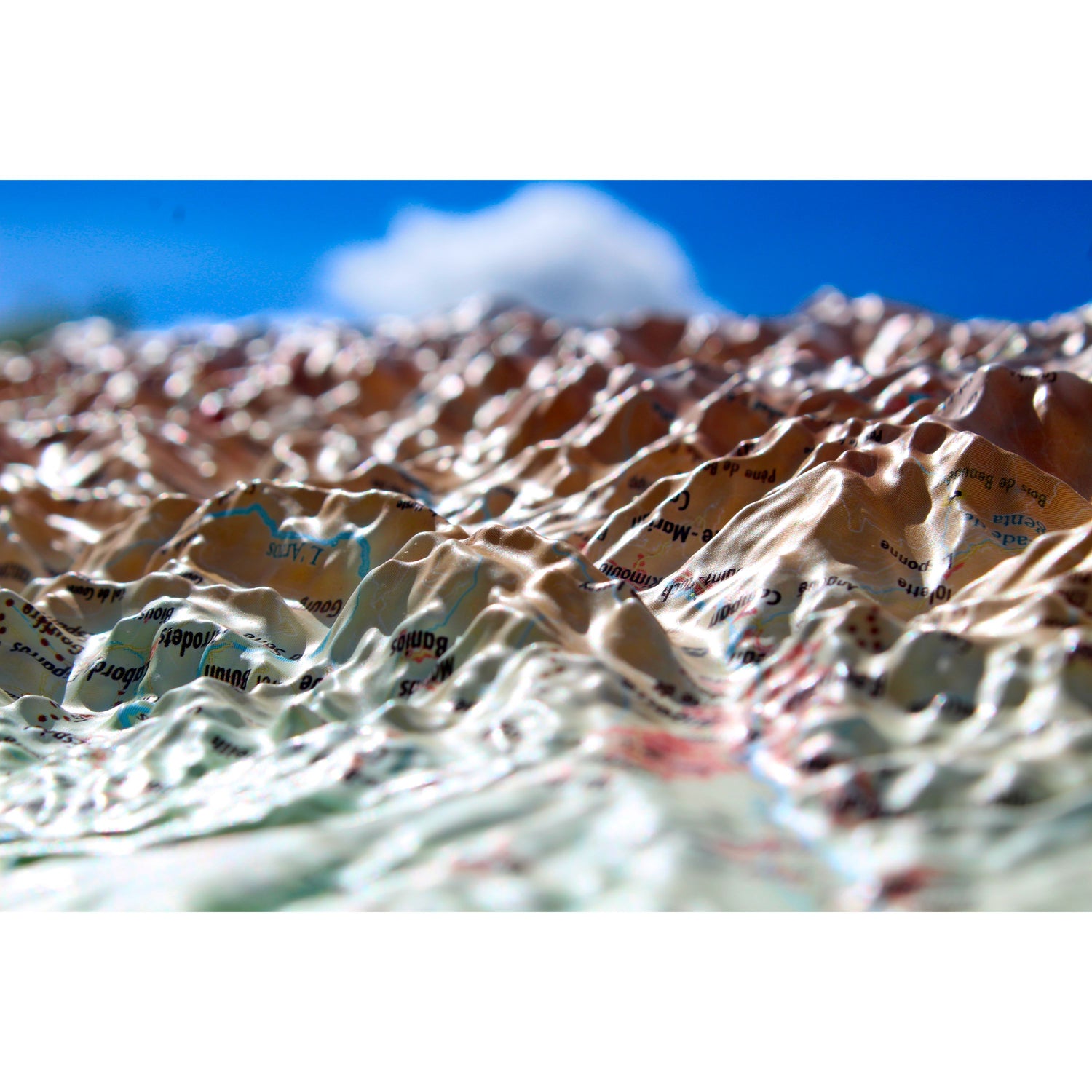 Carte murale en relief - Pyrénées-Atlantiques - 61 cm x 41 cm | 3D Map carte en relief 3D Map