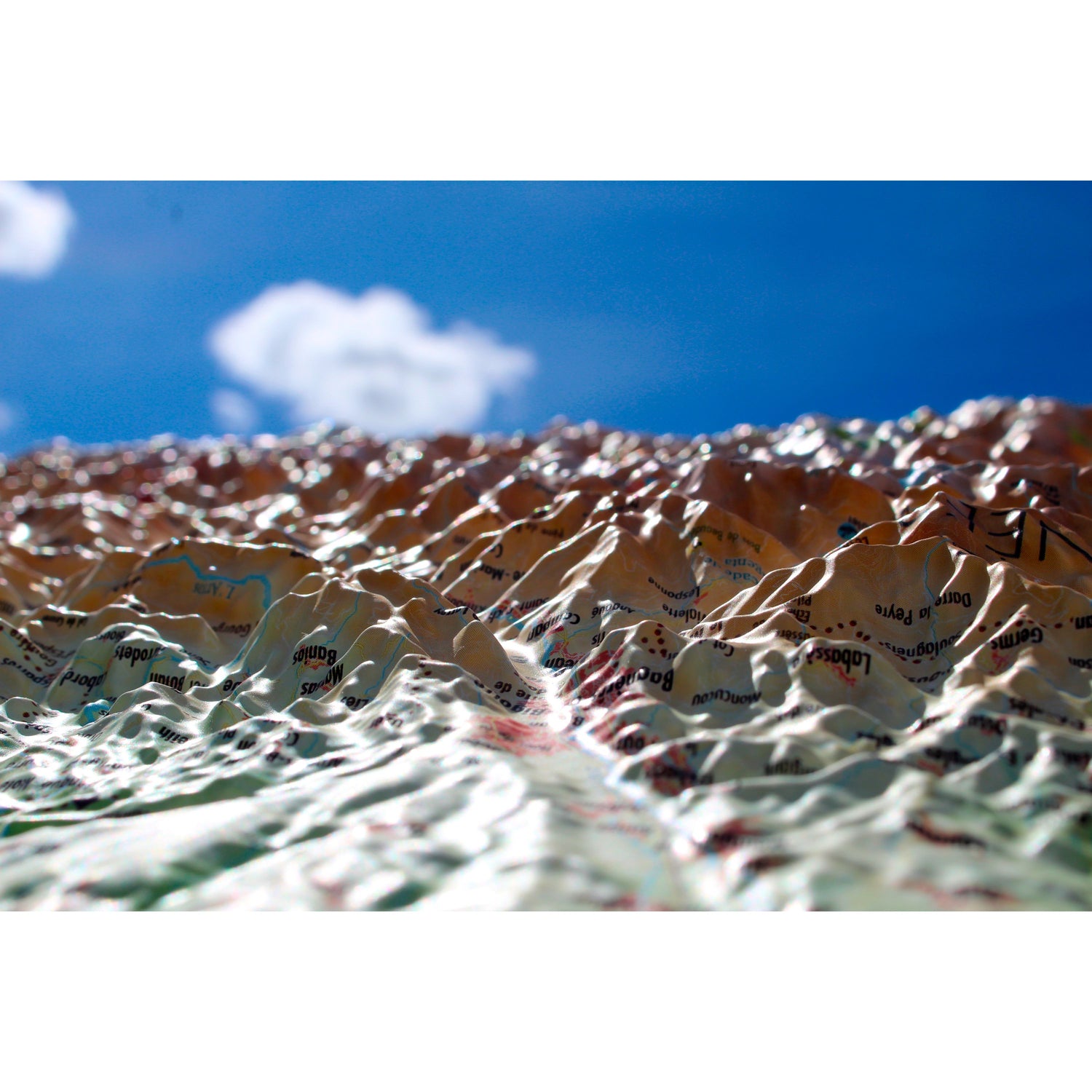 Carte murale en relief - Pyrénées-Atlantiques - 61 cm x 41 cm | 3D Map carte en relief 3D Map