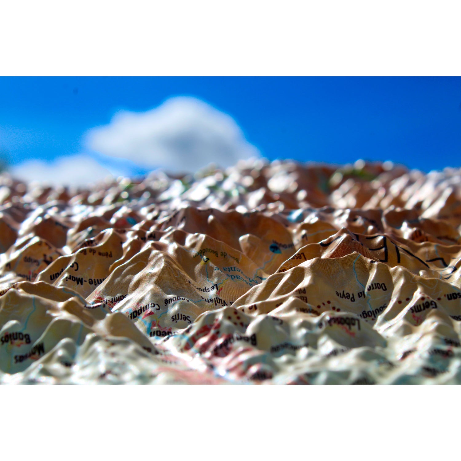 Carte murale en relief - Pyrénées-Atlantiques - 61 cm x 41 cm | 3D Map carte en relief 3D Map