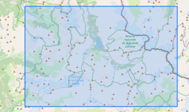 Carte murale en relief - Stations de Tignes - Val d'Isère - 19,5 cm x 29,5 cm | 3D Map carte en relief 3D Map