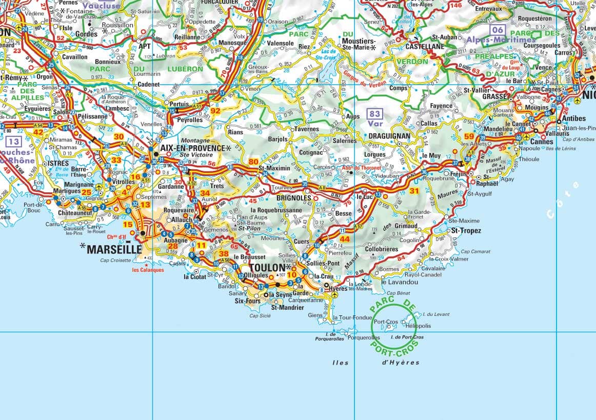 Carte murale – France routière (110 x 100 cm) | Blay Foldex carte murale roulée (en tube) Blay Foldex