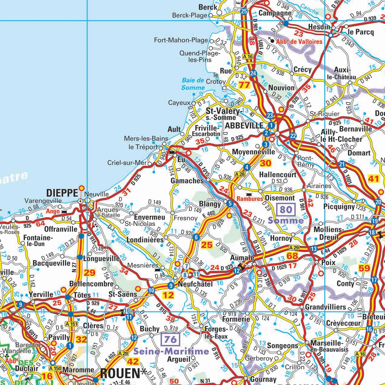 Carte murale – France routière (110 x 100 cm) | Blay Foldex carte murale roulée (en tube) Blay Foldex