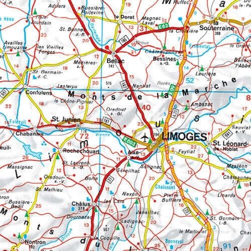 Carte murale - France routière - 97 x 110 cm | Freytag & Berndt carte murale roulée (en tube) Freytag & Berndt 