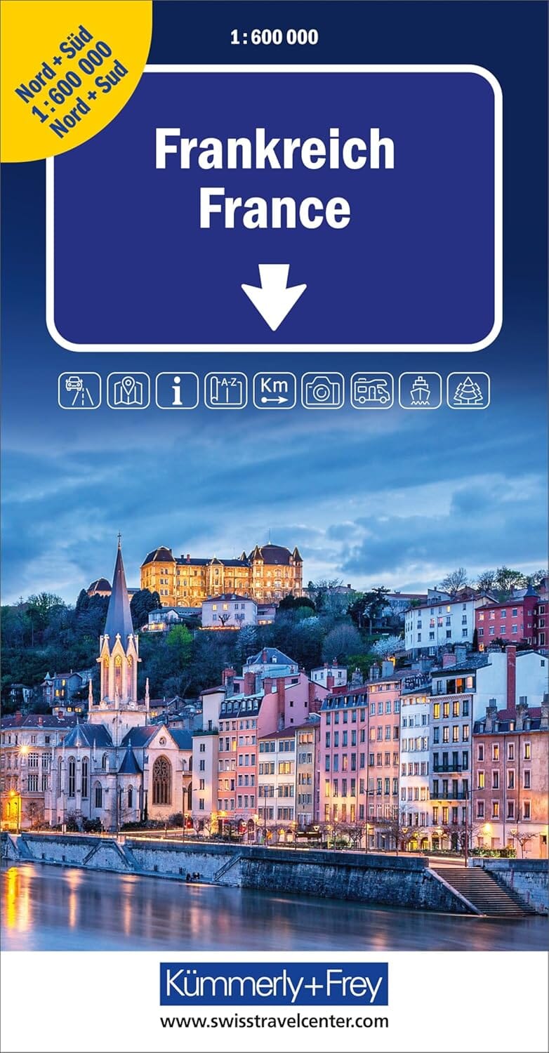 Carte murale géante - France - 140 x 186 cm (plastifiée) | Kümmerly & Frey carte murale roulée (en tube) Kümmerly & Frey