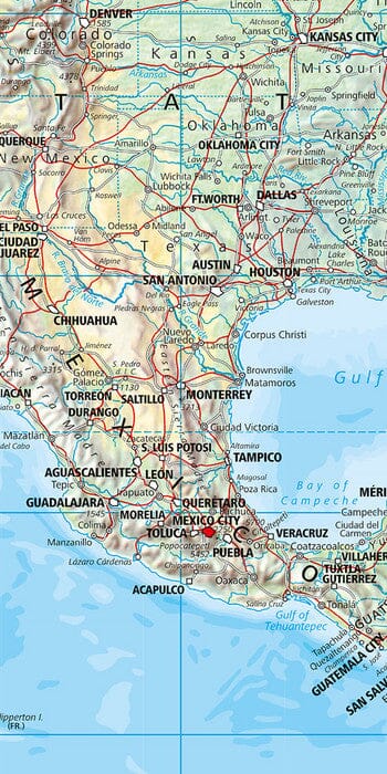 Carte murale géante plastifiée (en anglais) - Monde physique - 1/20M (200 x 123 cm) | Kümmerly & Frey carte murale roulée (en tube) Kümmerly & Frey