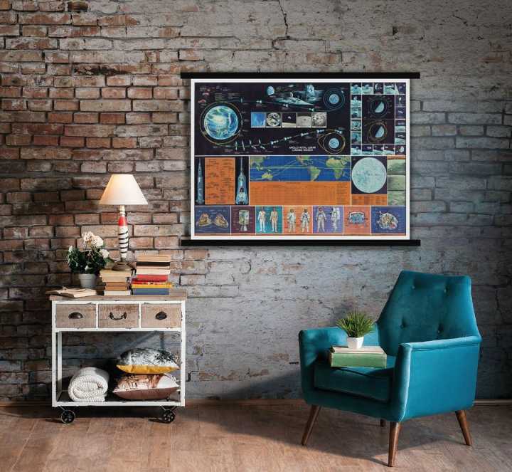 Carte murale - Mission - 84 x 123 cm | Blue Shaker carte murale roulée (en tube) Blue Shaker 