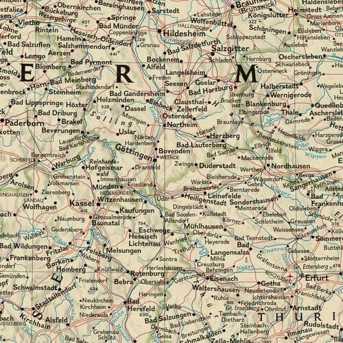Carte murale plastifiée (en anglais) - Allemagne | National Geographic carte murale roulée (en tube) National Geographic 