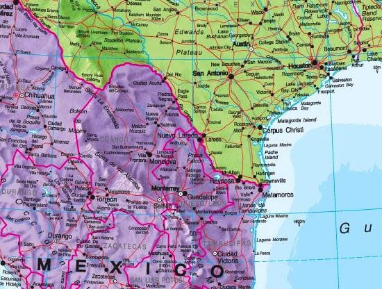 Carte murale – Amérique du Nord politique (en anglais) – 120 x 100 cm | Maps International - La Compagnie des Cartes