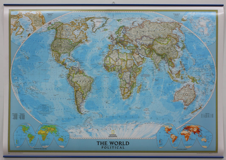 Carte murale (en anglais) - Monde politique, format standard | National Geographic carte murale petit tube National Geographic Plastifiée + avec lattes 