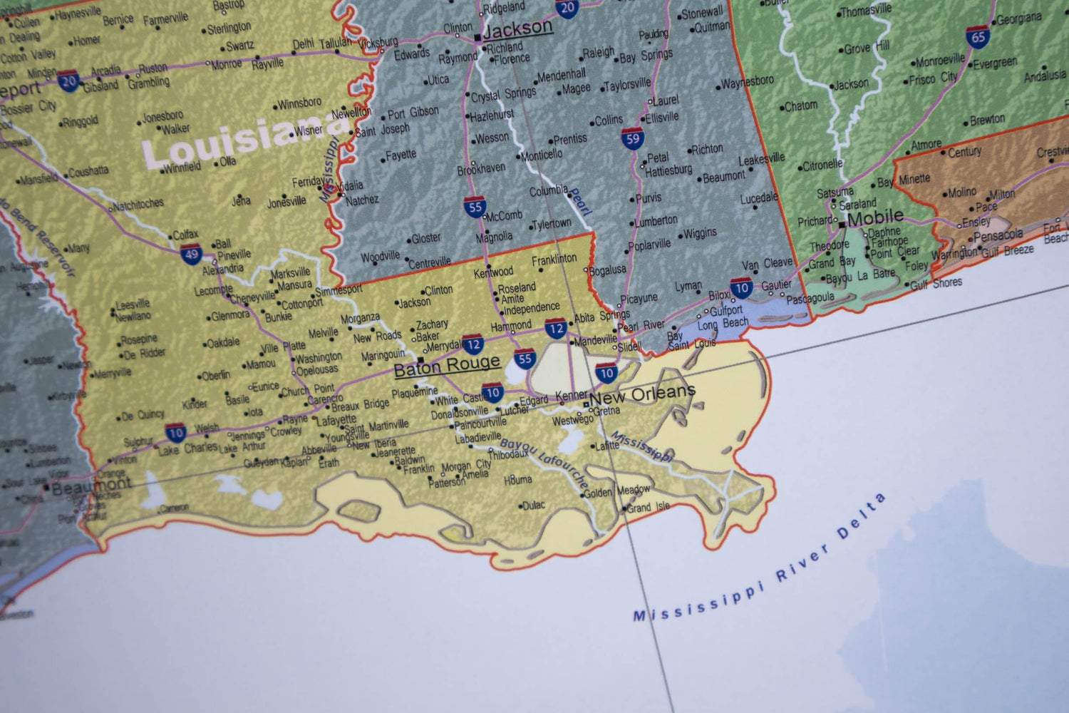 Carte murale plastifiée (en anglais) - USA politique (140 x 100 cm) | GeoMetro carte murale roulée (en tube) GeoMetro