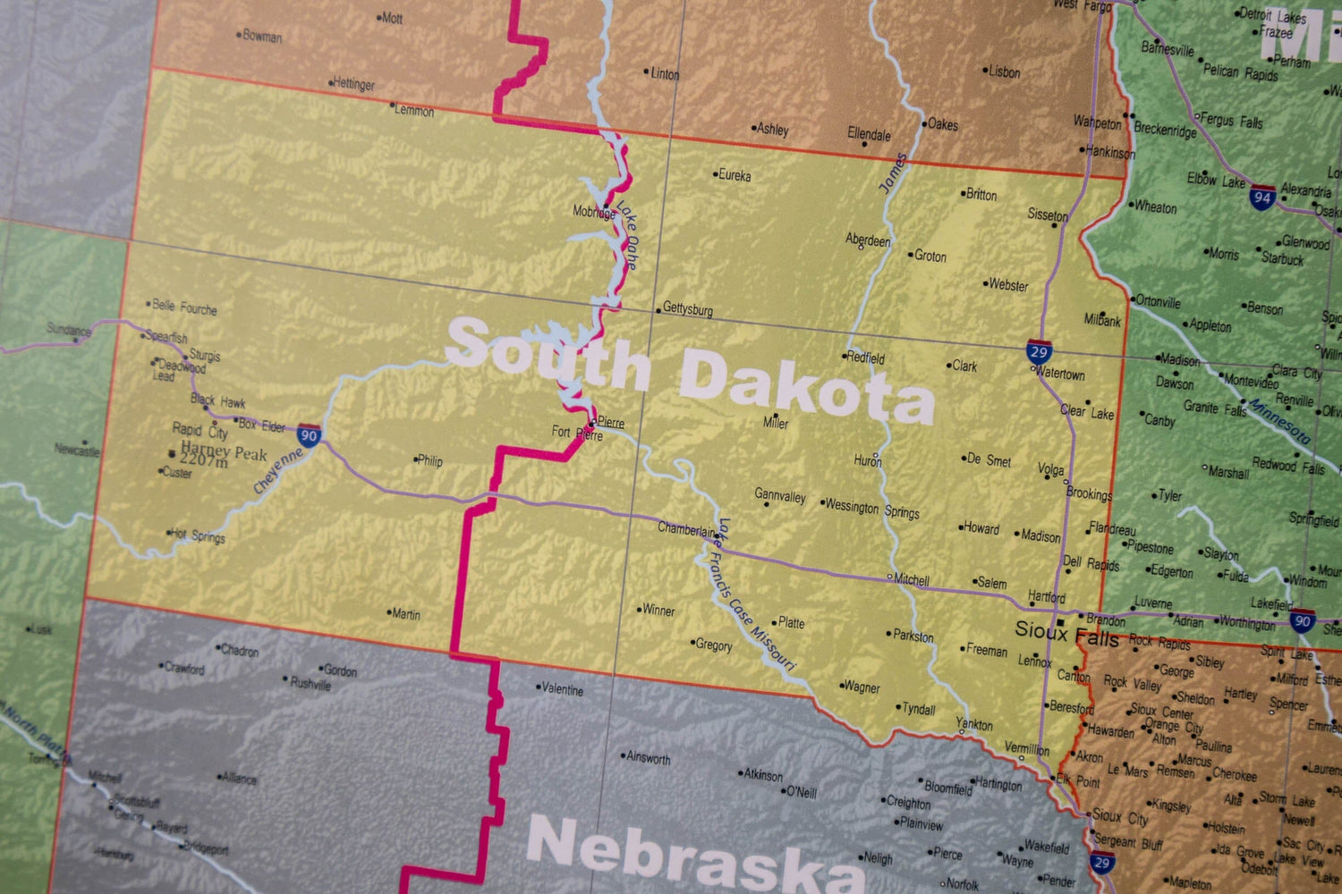 Carte murale plastifiée (en anglais) - USA politique (140 x 100 cm) | GeoMetro carte murale roulée (en tube) GeoMetro