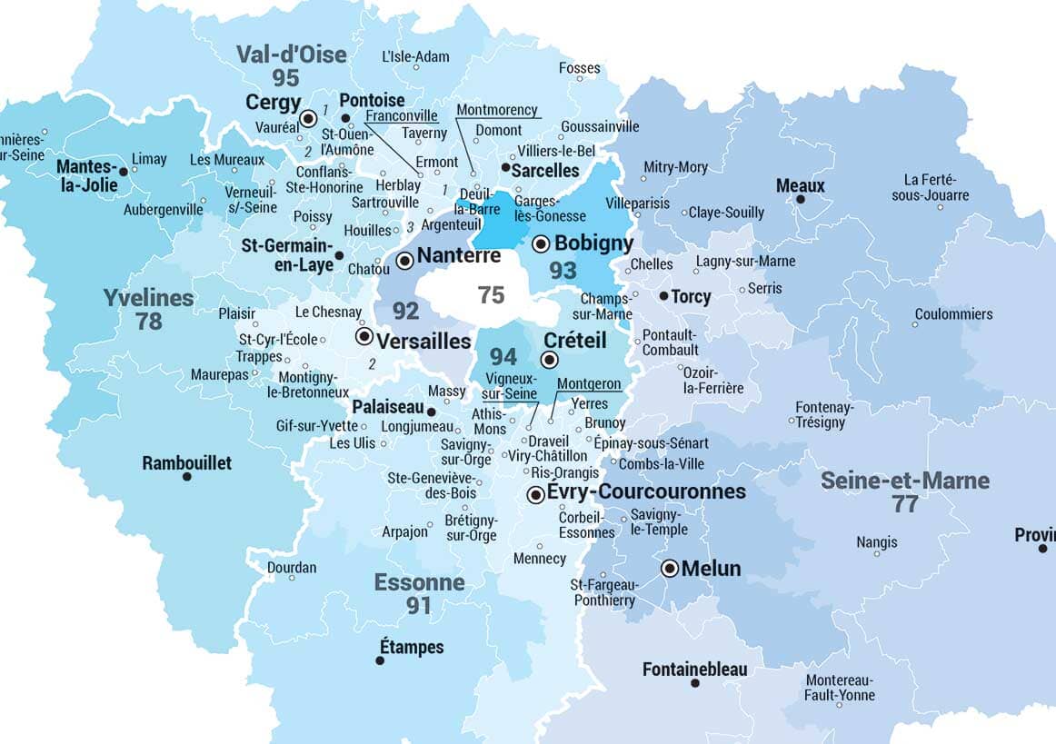 Carte murale plastifiée - France administrative (90 x 96 cm) | Blay Foldex carte murale roulée (en tube) Blay Foldex