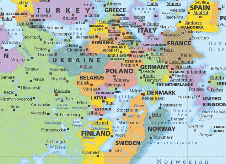 Carte murale pliée - Monde politique upside down (anglais) | Hema Maps carte pliée Hema Maps 