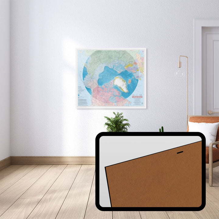 Carte murale - Région circumpolaire nord - 106 x 90 cm - Édition Premium | Ressources naturelles Canada carte murale roulée (en tube) Blay Foldex 106 × 90 cm (42 × 36 po) Lamination sur support bois 3/8'' 