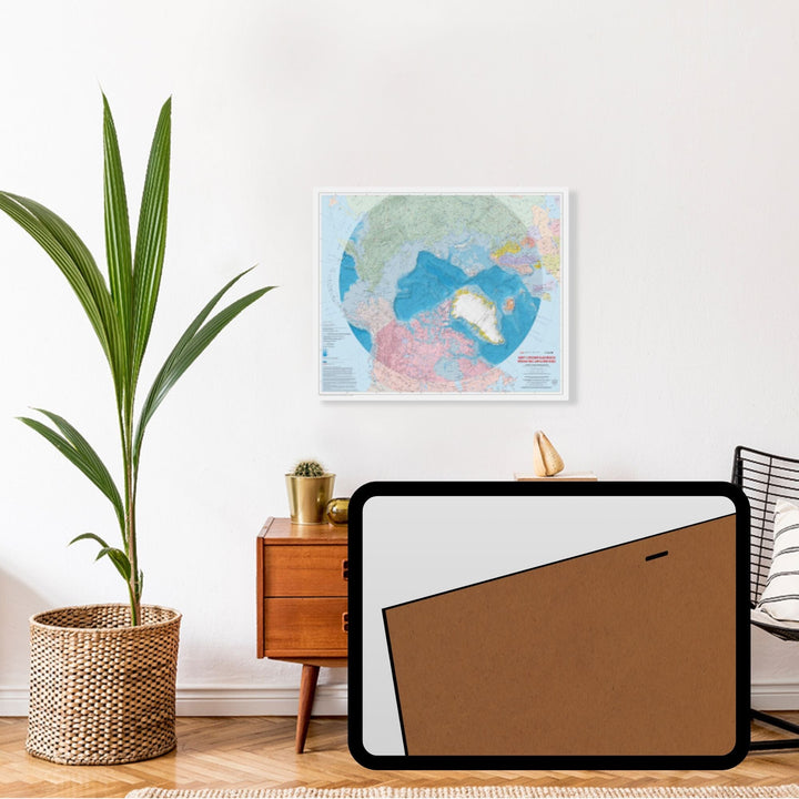 Carte murale - Région circumpolaire nord - 106 x 90 cm - Édition Premium | Ressources naturelles Canada carte murale roulée (en tube) Blay Foldex 76 × 63 cm (30 × 25 po) Lamination sur support bois 3/8'' 