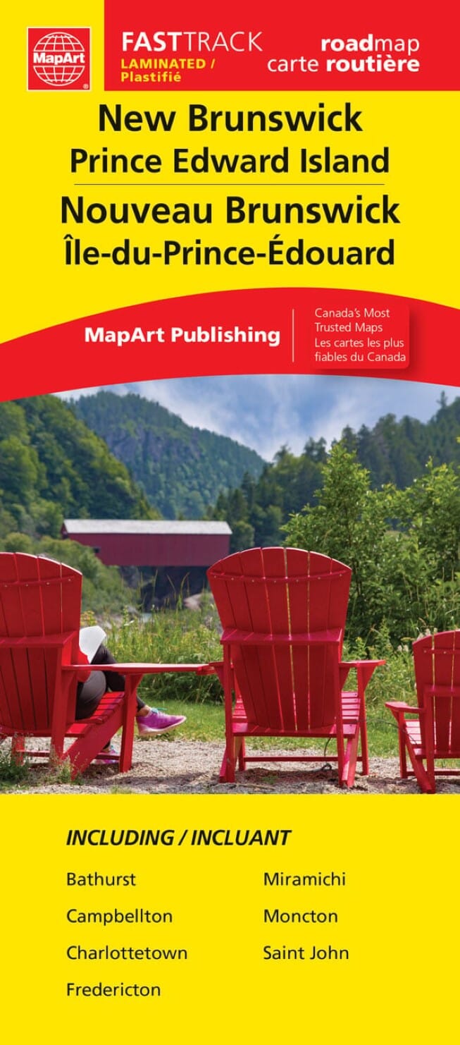 Carte plastifiée Fast Track - Nouveau-Brunswick et Île-du-Prince-Édouard | Canadian Cartographics Corporation carte routière Canadian Cartographics Corporation