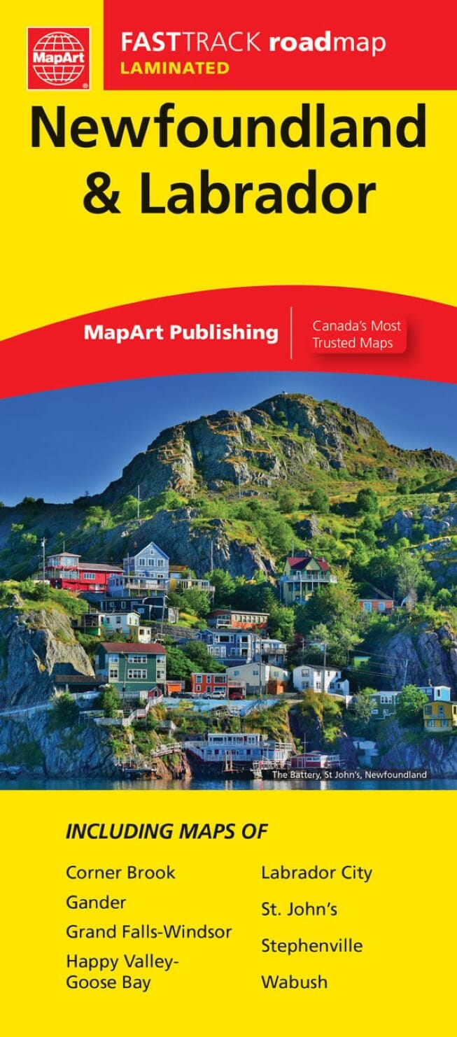 Carte plastifiée Fast Track - Terre-Neuve et Labrador | Canadian Cartographics Corporation carte routière Canadian Cartographics Corporation