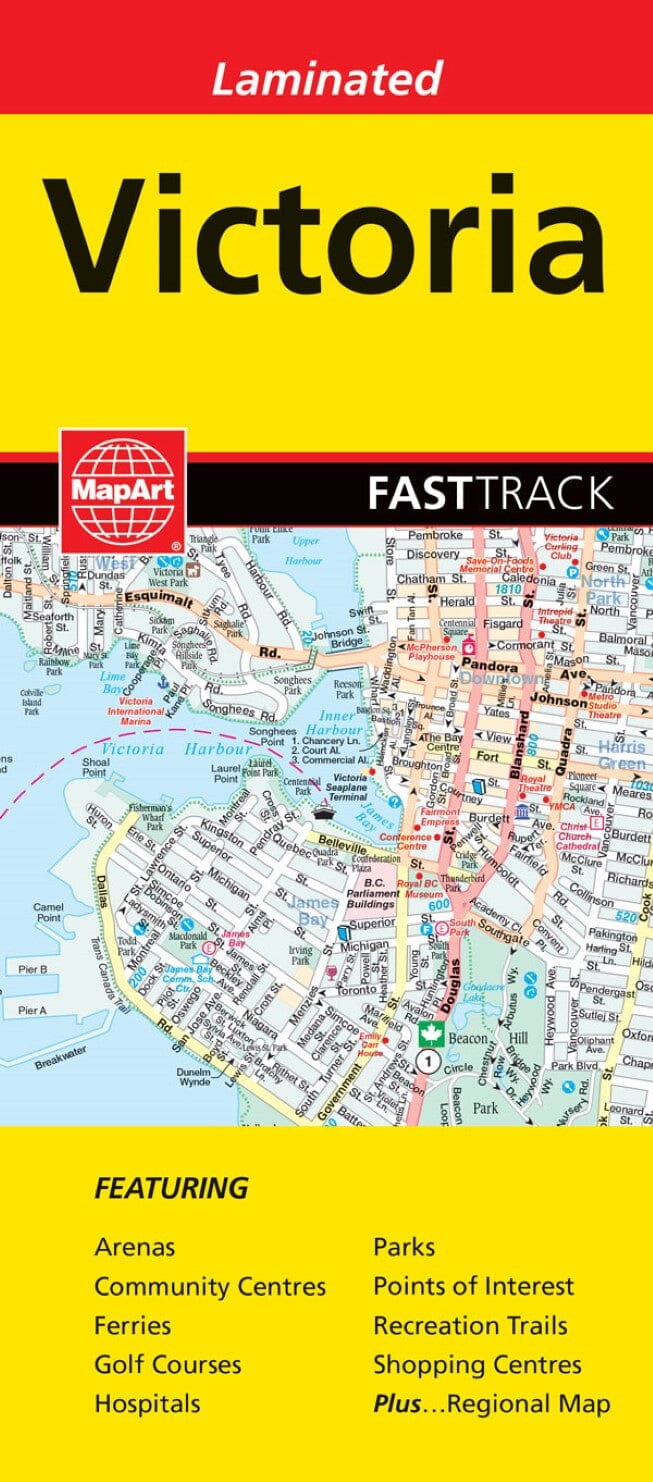 Carte plastifiée Fast Track - Victoria | Canadian Cartographics Corporation carte routière Canadian Cartographics Corporation