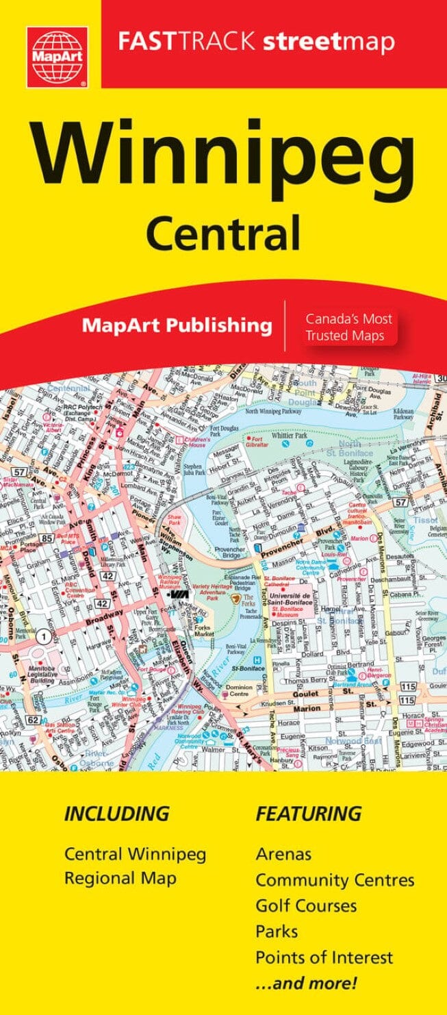 Carte plastifiée Fast Track - Winnipeg, Manitoba | Canadian Cartographics Corporation plan de ville Canadian Cartographics Corporation