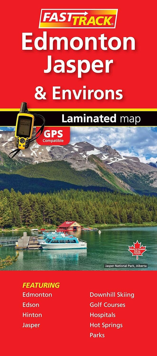 Carte plastifiée FastTrack - Edmonton, Jasper et environs | Canadian Cartographics Corporation plan de ville Canadian Cartographics Corporation