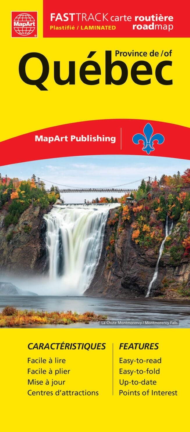 Carte plastifiée FastTrack - Province de Québec | Canadian Cartographics Corporation carte pliée Canadian Cartographics Corporation 